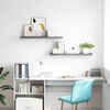 vidaXL Prateleiras de parede suspensas 2 pcs 120x23,5x3,8cm MDF cinza