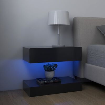 vidaXL Móvel de TV com luzes LED 60x35 cm cinzento
