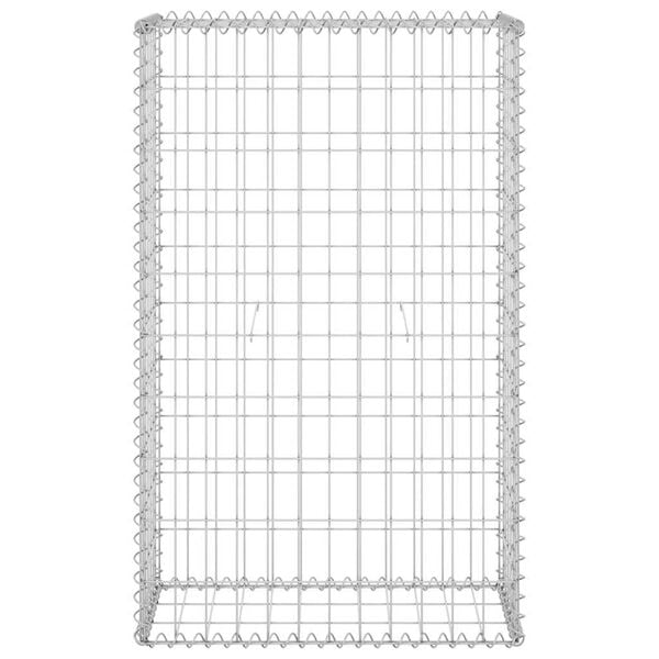 vidaXL Muro gabi&atilde;o com tampas a&ccedil;o galvanizado 60x30x100 cm