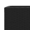 vidaXL Vaso/floreira de jardim 30x30x60 cm vime PE preto