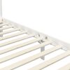 vidaXL Estrutura de cama com toldo 90x200 cm pinho maci&ccedil;o branco