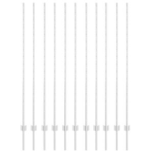 vidaXL Poste de Cerca Embutido 11 unid. Prateado 200 cm
