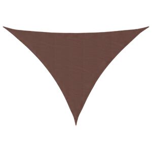 vidaXL Para-sol vela tecido oxford triangular 2,5x2,5x3,5 m castanho