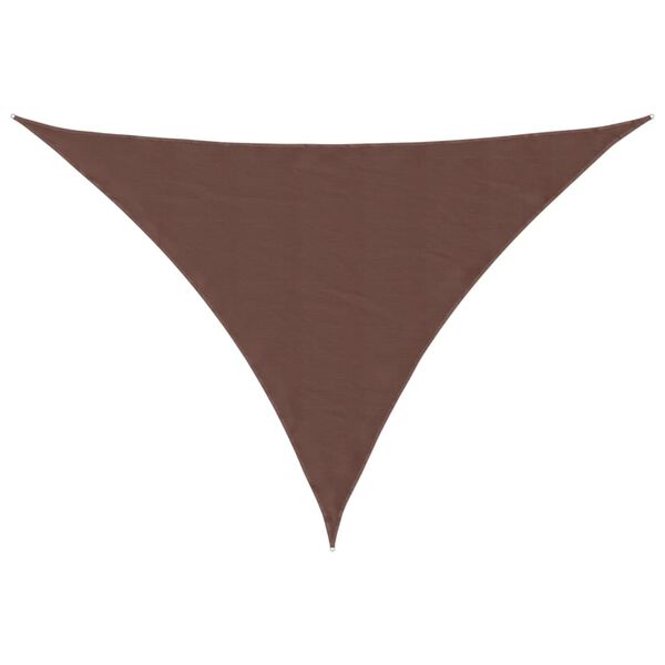 vidaXL Para-sol vela tecido oxford triangular 2,5x2,5x3,5 m castanho