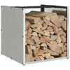 vidaXL Suporte para lenha 40x40x40 cm aço inoxidável