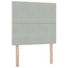vidaXL Cama com arruma&ccedil;&atilde;o e colch&atilde;o Cinzento-claro 90 x 190 cm Veludo