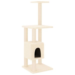 vidaXL &Aacute;rvore para gatos c/ postes arranhadores sisal 104 cm cor creme