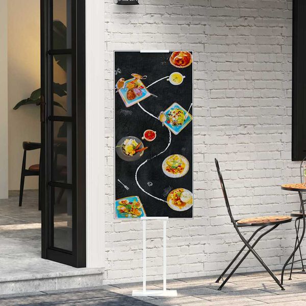 vidaXL Displays de Feira Branco 30 x 23,5 x 210 cm A&ccedil;o