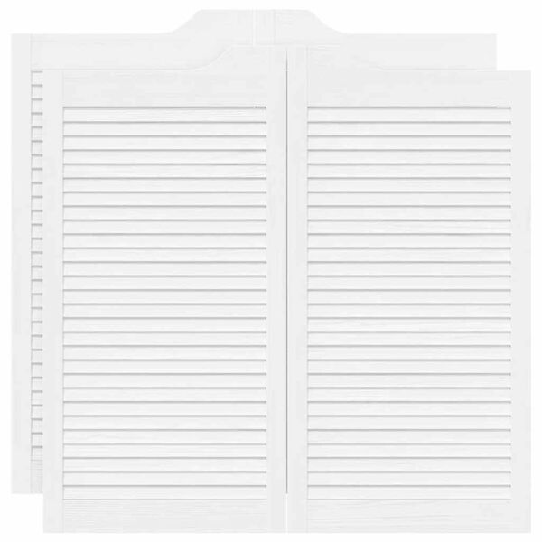 vidaXL Portas de batente design de persiana 2-Par 100x100 cm branco