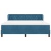 vidaXL Cama Box com colch&atilde;o Azul escuro 180 x 200 cm Veludo