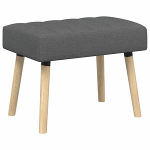 vidaXL Banco com tufting em canal Cinzento-Escuro 60 x 40 x 45 cm