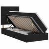 vidaXL Cama com arruma&ccedil;&atilde;o e colch&atilde;o Preto 90 x 190 cm tecido