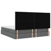 vidaXL Cama com arruma&ccedil;&atilde;o e colch&atilde;o Cinza Escuro 200 x 200 cm