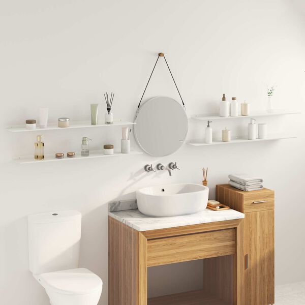 vidaXL Prateleira Flutuante 4 pcs Branco 100 x 18 x 2,5 cm A&ccedil;o