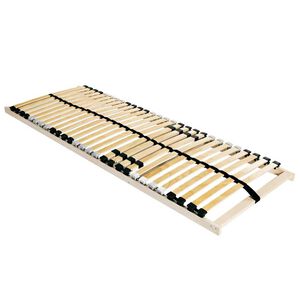 vidaXL Base de ripas Castanho 70 x 190 cm Madeira de faia sólida