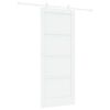 vidaXL Porta Deslizante Branco 83 x 202 cm Madeira de Pinho Maci&ccedil;a