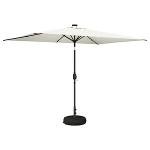 vidaXL Parasol de Jardim com Luzes LED e Base 200 x 300 cm Poli&eacute;ster