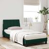 vidaXL Cama com colch&atilde;o Hanko 90x200 cm veludo verde-escuro