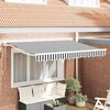 vidaXL Toldo Retr&aacute;til Antracite e Branco 350 x 200 cm