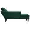 vidaXL Chaise lounge c/ almofada/apoio de bra&ccedil;os direito veludo