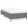 vidaXL Estrutura de cama sem colch&atilde;o 100x200 cm tecido cinzento-escuro