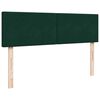 vidaXL Estrutura de cama otomana com colch&atilde;o 140x190cm verde escuro