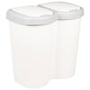 vidaXL Lixeira Branco 49,5 x 30 x 46,5 cm PP