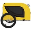 vidaXL Reboque bicicleta p/ animais tecido oxford/ferro amarelo/preto