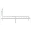 vidaXL Estrutura de cama em metal com cabeceira 107x203 cm branco