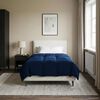 vidaXL Duvet de Ano Inteiro Azul Escuro 135 x 200 cm Microfibra