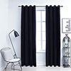 vidaXL Cortinas blackout com argolas 2 pcs 140x175 cm veludo preto