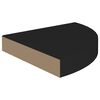 vidaXL Prateleiras de canto suspensas 2 pcs 25x25x3,8cm MDF preto