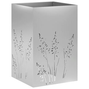 vidaXL Vaso de Jardim Prateado 50 x 50 x 75 cm A&ccedil;o Galvanizado