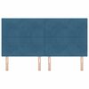 vidaXL Cabeceira com cabeceira Azul Escuro 180 cm Couro Sint&eacute;tico