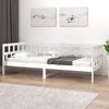 vidaXL Sofá-cama 90x190 cm madeira de pinho maciça branco
