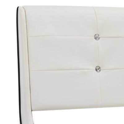 vidaXL Cama + colchão espuma memória 180x200cm couro artificial branco