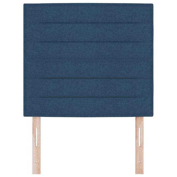 vidaXL Cabeceira com cabeceira Azul 80 cm Couro Sint&eacute;tico