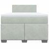 vidaXL Cama boxspring c/ colch&atilde;o 120x200 cm veludo cinzento-claro