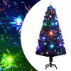 vidaXL &Aacute;rvore de Natal pr&eacute;-iluminada c/ suporte e LED 120 cm fibra &oacute;tica