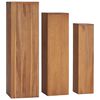 vidaXL 3 pcs conjunto suportes para plantas madeira de teca maci&ccedil;a