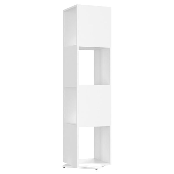 vidaXL Arm&aacute;rio girat&oacute;rio 34,5x34,5x147,5 cm aglomerado branco