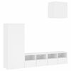 vidaXL 4 pcs m&oacute;veis de parede p/ TV derivados de madeira branco