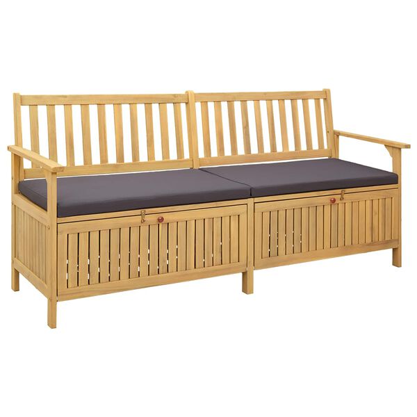 vidaXL Banco de arruma&ccedil;&atilde;o com almofada com armazenamento com porta