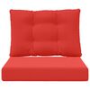 vidaXL Almofada para Sof&aacute; Externo 2 pcs Vermelho Poli&eacute;ster