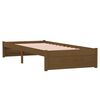 vidaXL Estrutura cama pequena solteiro 75x190 cm madeira castanho mel