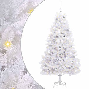 vidaXL &Aacute;rvore de Natal Articulada Artificial Branco 180 cm PVC e A&ccedil;o