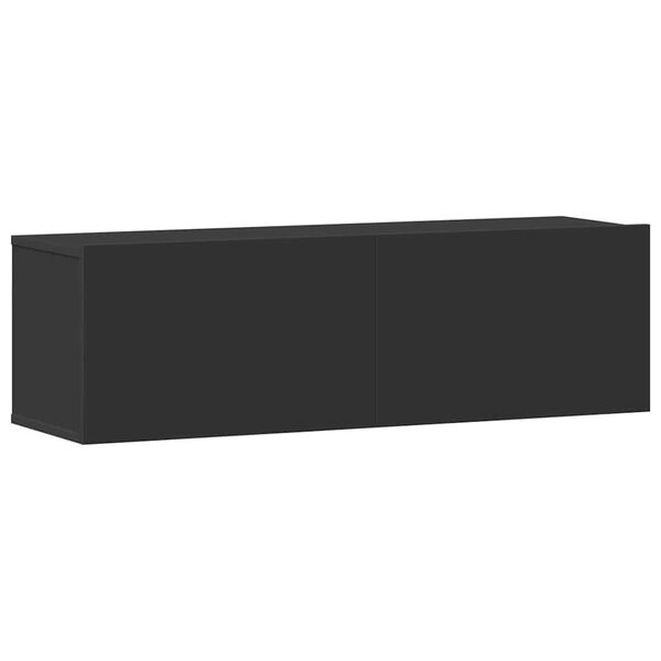 vidaXL Conjunto m&oacute;veis de TV 3 pcs madeira processada preto