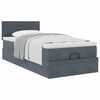 vidaXL Estrutura cama otomana colchão 80x200 cm veludo cinzento escuro