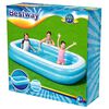 Bestway Piscina insufl&aacute;vel retangular 262x175x51cm azul e branco