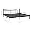 vidaXL Estrutura de cama 200x200 cm metal preto